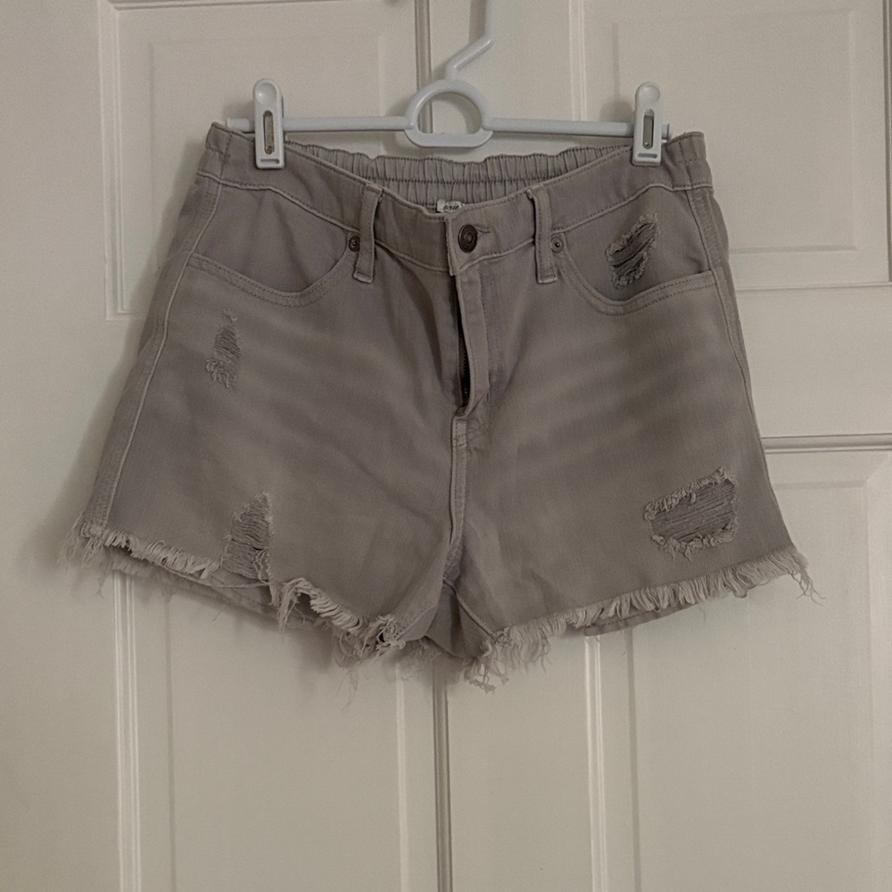 Distressed Gray Women's Jean Shorts